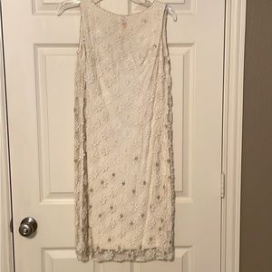 Vintage ivory beaded dress